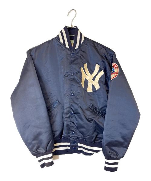 NEW YORK YANKEES（ニューヨークヤンキース）NEW YORK YANKEES (ニューヨークヤンキース) スタジャン ネイビー サイズ:Sの古着・服飾アイテム