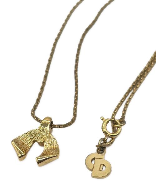 Christian Dior（クリスチャン ディオール）Christian Dior (クリスチャン ディオール) ラインストーンネックレス ゴールドの古着・服飾アイテム