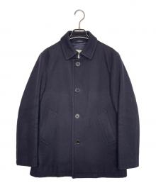 MACKINTOSH PHILOSOPHY（マッキントッシュ フィロソフィー）の古着「MACKINTOSH PHILOSOPHY マッキントッシュ フィロソフィー アドミラル メルトン シングル  ピーコート ハーフコート」｜ネイビー