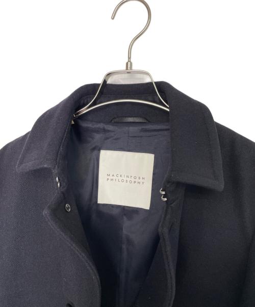 MACKINTOSH PHILOSOPHY（マッキントッシュ フィロソフィー）MACKINTOSH PHILOSOPHY MACKINTOSH PHILOSOPHY マッキントッシュ フィロソフィー アドミラル メルトン シングル  ピーコート ハーフコート ネイビー サイズ:36の古着・服飾アイテム
