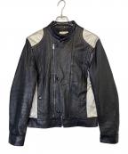 Saint Laurent Parisサンローランパリ）の古着「カラー切替ジップアップジャケット」｜ブラック