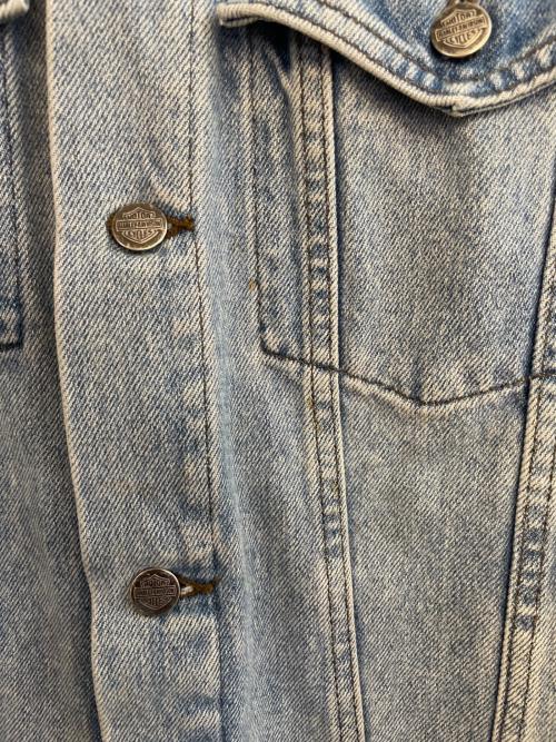 HARLEY-DAVIDSON（ハーレーダビッドソン）HARLEY-DAVIDSON (ハーレーダビッドソン) HARLEY DAVIDSON  ハーレーダビッドソン デニムベスト ワッペンなし 刺繍なし バイカー インディゴ サイズ:Mの古着・服飾アイテム