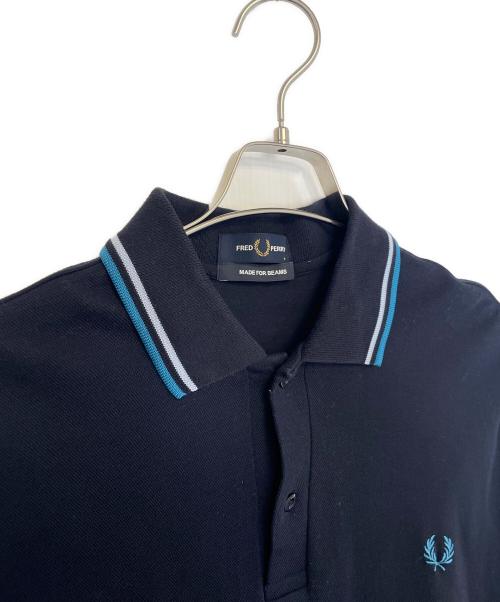 FRED PERRY（フレッドペリー）FRED PERRY (フレッドペリー) 長袖ポロシャツ ネイビー サイズ:Mの古着・服飾アイテム