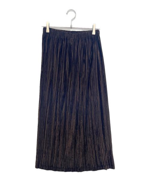 ISSEY MIYAKE WHITE LABEL（イッセイミヤケホワイトレーベル）ISSEY MIYAKE WHITE LABEL (イッセイミヤケホワイトレーベル) プリーツセットアップ ブラウン サイズ:2の古着・服飾アイテム