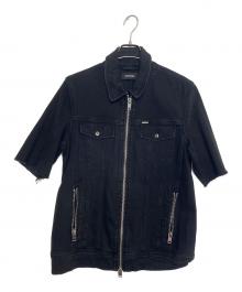 DIESEL（ディーゼル）の古着「半袖デニムカットソー」｜ブラック