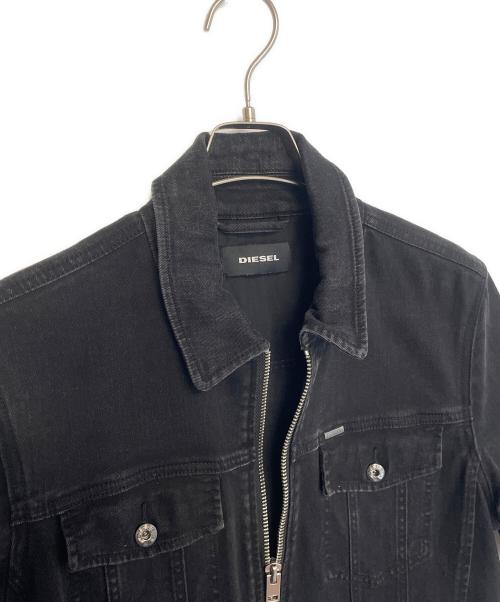 DIESEL（ディーゼル）DIESEL (ディーゼル) 半袖デニムカットソー ブラック サイズ:Lの古着・服飾アイテム