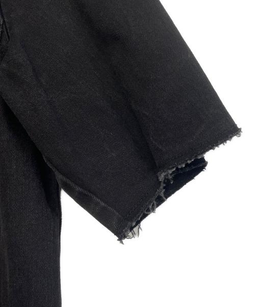 DIESEL（ディーゼル）DIESEL (ディーゼル) 半袖デニムカットソー ブラック サイズ:Lの古着・服飾アイテム