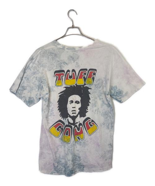 stussy（ステューシー）stussy (ステューシー) BOB MARLEY (ボブ・マーリィ) 半袖カットソー ホワイト×ブルー サイズ:Ｍの古着・服飾アイテム