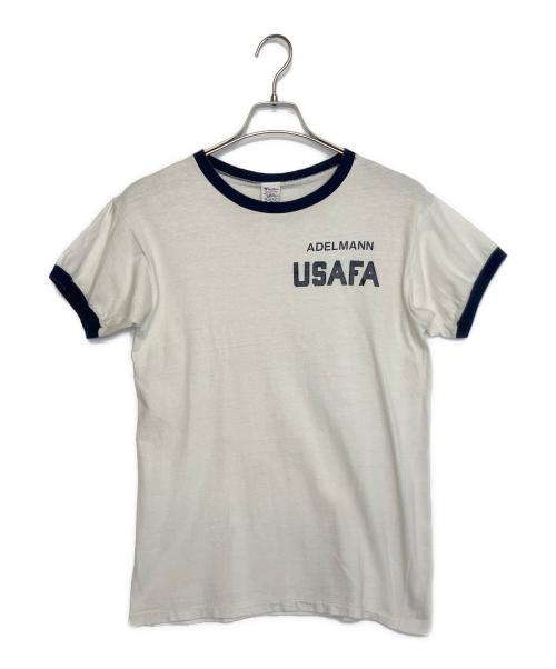 Champion（チャンピオン）Champion (チャンピオン) リンガーTシャツ ホワイト サイズ:Ｍの古着・服飾アイテム