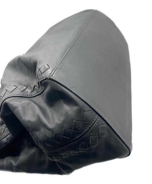BOTTEGA VENETA（ボッテガベネタ）BOTTEGA VENETA (ボッテガベネタ) レザートートバッグ ブラックの古着・服飾アイテム
