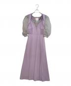 Ameriアメリ）の古着「AMERI アメリ シアー袖 セットワンピース CLIONE SLEEVE DRESS」｜ラベンダー