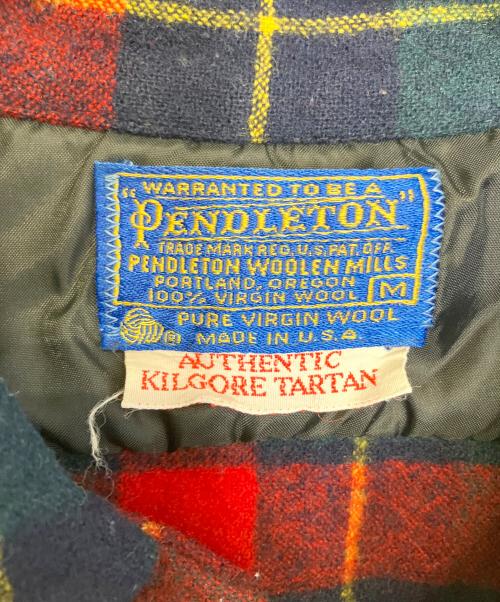 PENDLETON（ペンドルトン）PENDLETON (ペンドルトン) 長袖シャツ グリーン×レッド サイズ:Ｍの古着・服飾アイテム
