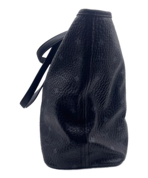 MCM（エムシーエム）MCM (エムシーエム) レザートートバッグ ブラックの古着・服飾アイテム