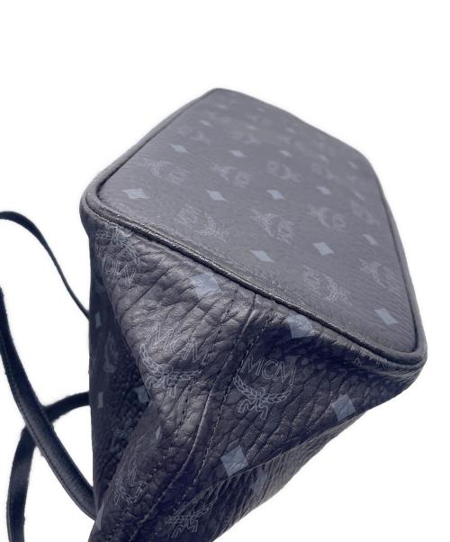 MCM（エムシーエム）MCM (エムシーエム) レザートートバッグ ブラックの古着・服飾アイテム