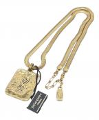 Yves Saint Laurentイヴサンローラン）の古着「YSLプレートネックレス」｜ゴールド