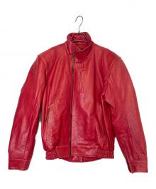 KUSHITANI（クシタニ）の古着「レザーライダースジャケット」｜レッド