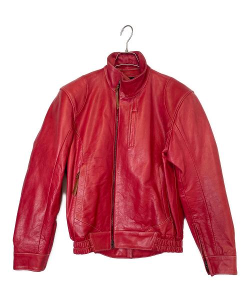 KUSHITANI（クシタニ）KUSHITANI (クシタニ) レザーライダースジャケット レッド サイズ:LLの古着・服飾アイテム