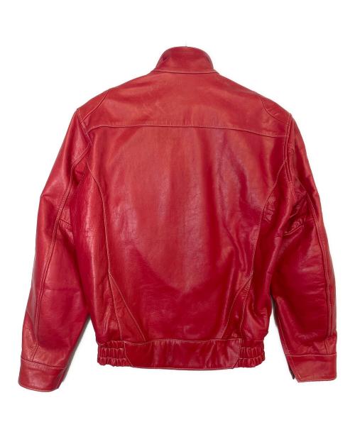 KUSHITANI（クシタニ）KUSHITANI (クシタニ) レザーライダースジャケット レッド サイズ:LLの古着・服飾アイテム