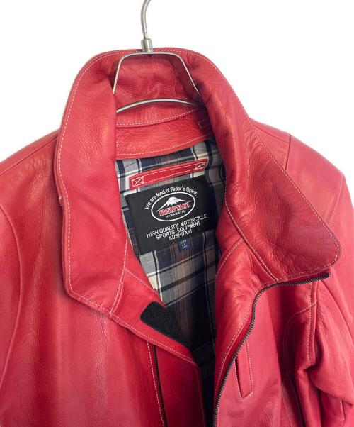 KUSHITANI（クシタニ）KUSHITANI (クシタニ) レザーライダースジャケット レッド サイズ:LLの古着・服飾アイテム