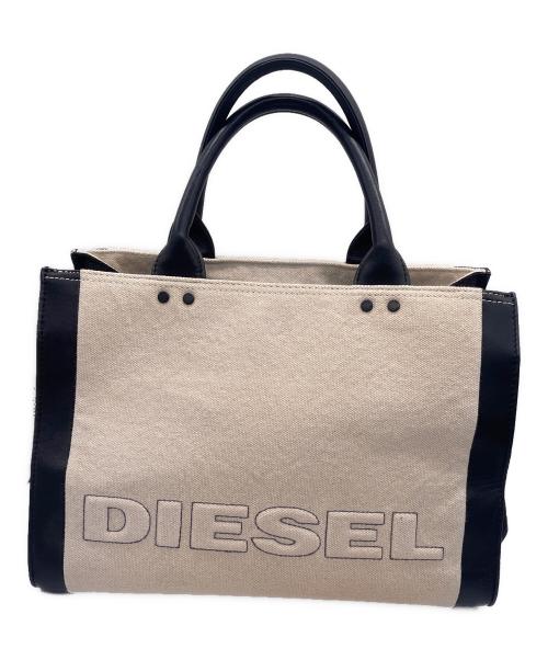 DIESEL（ディーゼル）DIESEL (ディーゼル) 2WAYショルダーバッグ アイボリー×ブラックの古着・服飾アイテム