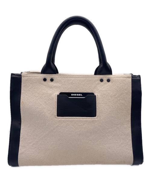 DIESEL（ディーゼル）DIESEL (ディーゼル) 2WAYショルダーバッグ アイボリー×ブラックの古着・服飾アイテム