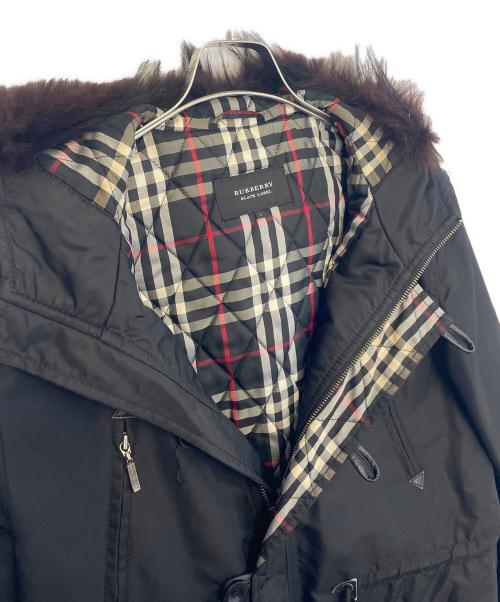 BURBERRY BLACK LABEL（バーバリーブラックレーベル）BURBERRY BLACK LABEL (バーバリーブラックレーベル) モッズコート ブラック サイズ:Lの古着・服飾アイテム