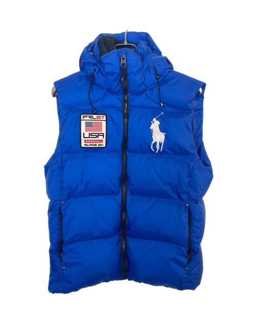POLO RALPH LAUREN（ポロ・ラルフローレン）POLO RALPH LAUREN (ポロ・ラルフローレン) ダウンベスト ブルー サイズ:Mの古着・服飾アイテム