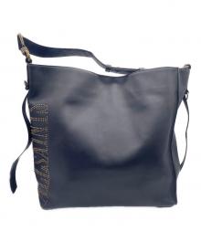 ALL SAINTS（オールセインツ）の古着「レザースタッズバッグ」｜ブラック