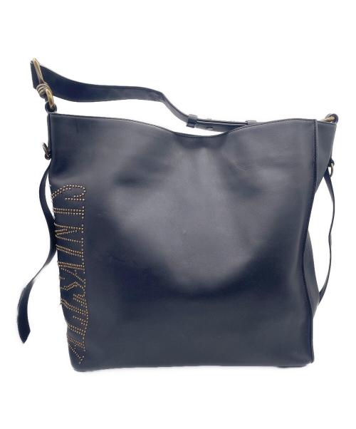 ALL SAINTS（オールセインツ）ALL SAINTS (オールセインツ) レザースタッズバッグ ブラックの古着・服飾アイテム