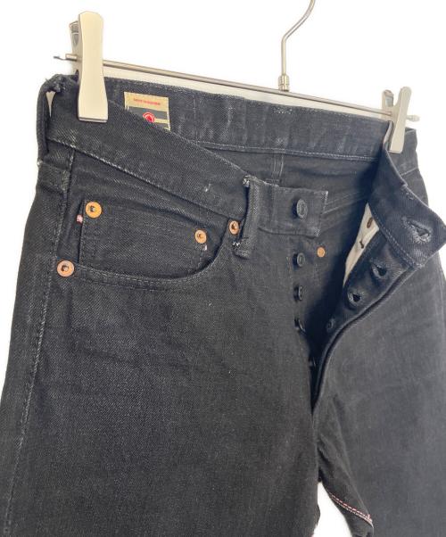 MOMOTARO JEANS（モモタロウジーンズ）MOMOTARO JEANS (桃太郎ジーンズ) セルビッチデニムパンツ ブラック サイズ:W28の古着・服飾アイテム