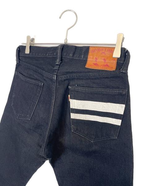 MOMOTARO JEANS（モモタロウジーンズ）MOMOTARO JEANS (桃太郎ジーンズ) セルビッチデニムパンツ ブラック サイズ:W28の古着・服飾アイテム