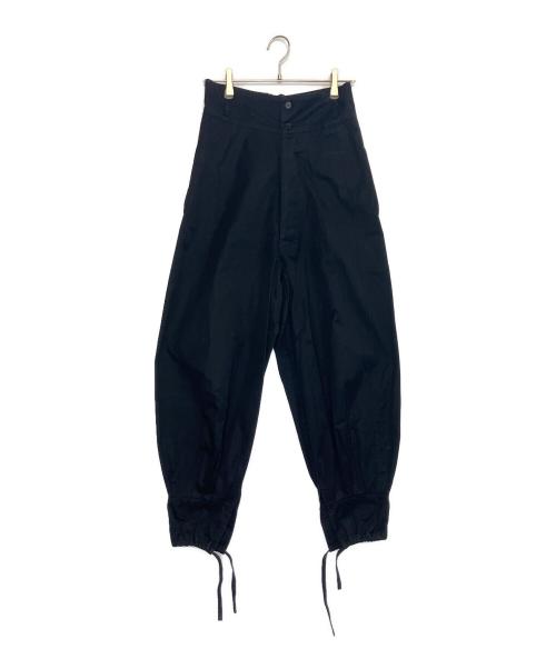 LEINWANDE（ラインヴァンド）LEINWANDE (ラインヴァンド) ハイウエストドローコードカーゴパンツ ブラック サイズ:FREEの古着・服飾アイテム