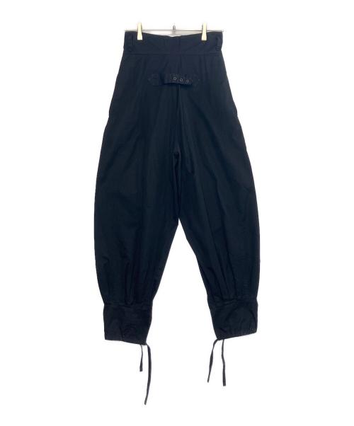 LEINWANDE（ラインヴァンド）LEINWANDE (ラインヴァンド) ハイウエストドローコードカーゴパンツ ブラック サイズ:FREEの古着・服飾アイテム