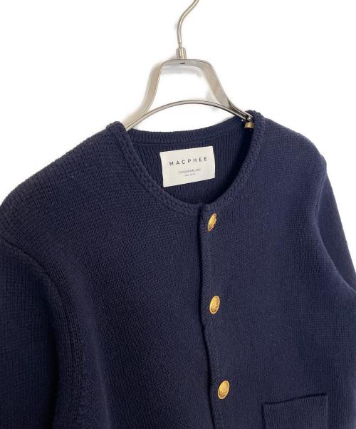 MACPHEE（マカフィー）MACPHEE (マカフィー) 厚手カーディガン ネイビー サイズ:S 未使用品の古着・服飾アイテム