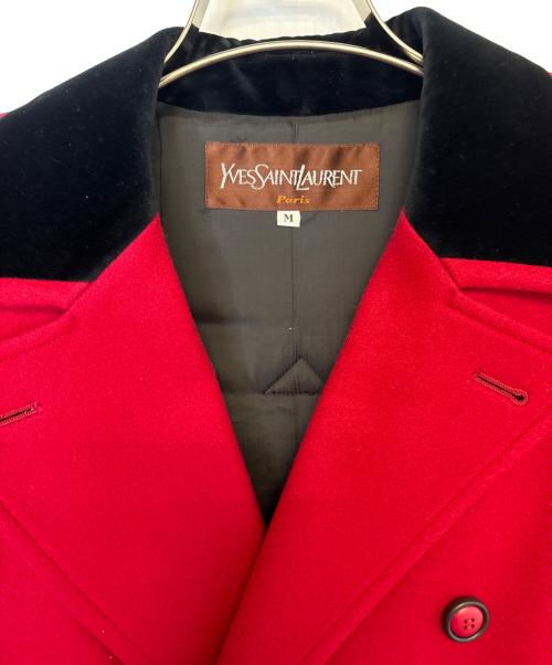 Yves Saint Laurent（イヴサンローラン）Yves Saint Laurent (イヴサンローラン) ダブルブレストコート レッド サイズ:M 未使用品の古着・服飾アイテム
