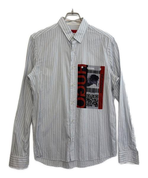 HUGO BOSS（ヒューゴ ボス）HUGO BOSS (ヒューゴ ボス) 長袖シャツ スカイブルー×ホワイト サイズ:Sの古着・服飾アイテム