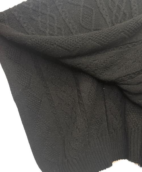 gomme（ゴム）gomme (ゴム) ニットポンチョ ブラック サイズ:表記なしの古着・服飾アイテム