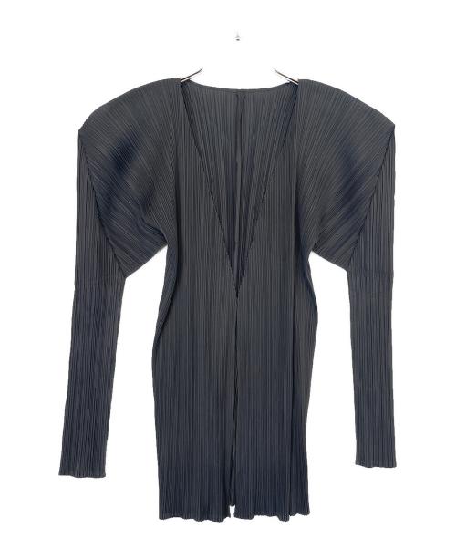 PLEATS PLEASE（プリーツプリーズ）PLEATS PLEASE (プリーツプリーズ) 薄手カーディガン グレー サイズ:3の古着・服飾アイテム