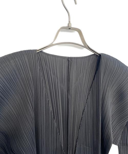 PLEATS PLEASE（プリーツプリーズ）PLEATS PLEASE (プリーツプリーズ) 薄手カーディガン グレー サイズ:3の古着・服飾アイテム