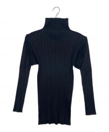 PLEATS PLEASE（プリーツプリーズ）の古着「長袖カットソー」｜ブラック
