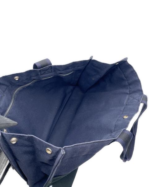 HERMES（エルメス）HERMES (エルメス) トートバッグ ブラック×ネイビーの古着・服飾アイテム