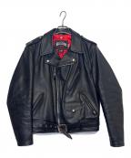 Schottショット）の古着「レザーライダースジャケット」｜ブラック
