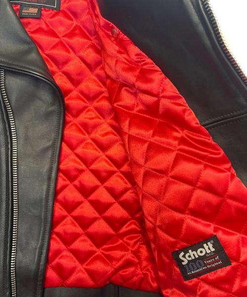 Schott（ショット）Schott (ショット) レザーライダースジャケット ブラック サイズ:38の古着・服飾アイテム