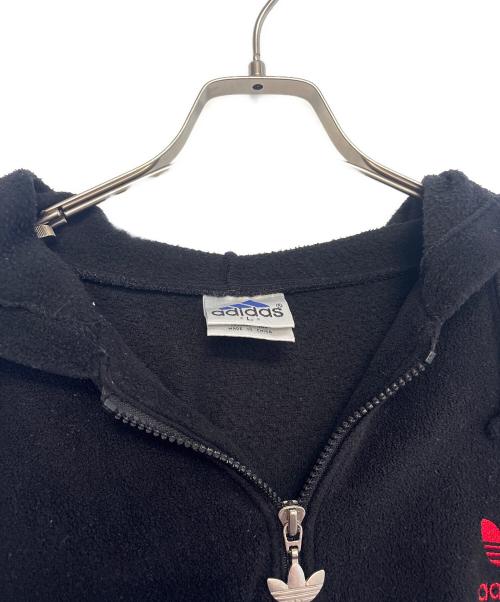 adidas（アディダス）adidas (アディダス) フリースジップパーカー レッド×ブラック サイズ:Ｌの古着・服飾アイテム