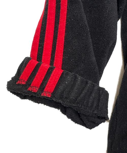 adidas（アディダス）adidas (アディダス) フリースジップパーカー レッド×ブラック サイズ:Ｌの古着・服飾アイテム