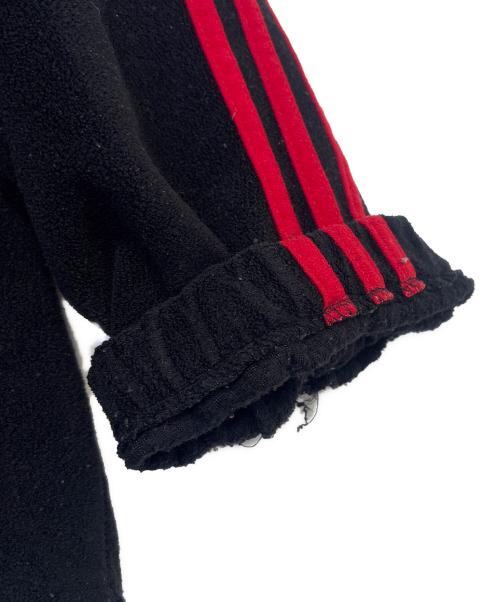 adidas（アディダス）adidas (アディダス) フリースジップパーカー レッド×ブラック サイズ:Ｌの古着・服飾アイテム