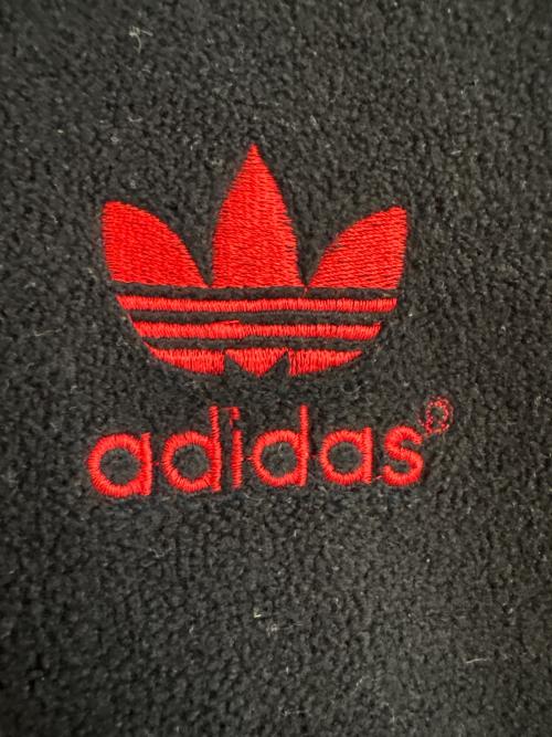 adidas（アディダス）adidas (アディダス) フリースジップパーカー レッド×ブラック サイズ:Ｌの古着・服飾アイテム