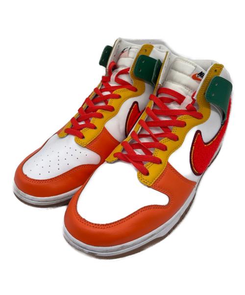 NIKE（ナイキ）NIKE (ナイキ) DUNK HI RETRO ホワイト×グリーン×オレンジ サイズ:32の古着・服飾アイテム