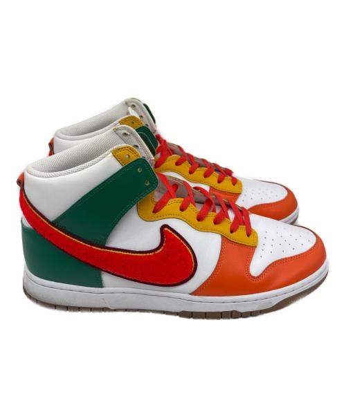 NIKE（ナイキ）NIKE (ナイキ) DUNK HI RETRO ホワイト×グリーン×オレンジ サイズ:32の古着・服飾アイテム