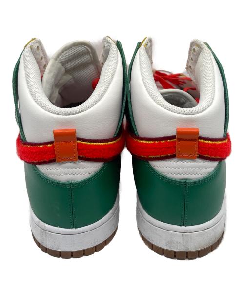 NIKE（ナイキ）NIKE (ナイキ) DUNK HI RETRO ホワイト×グリーン×オレンジ サイズ:32の古着・服飾アイテム
